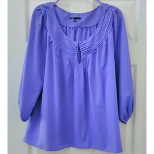 NWOT - CHAUS -  Purple Keyhole Top -Size M